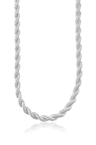 Memoir brass silver plated rope design chain men women