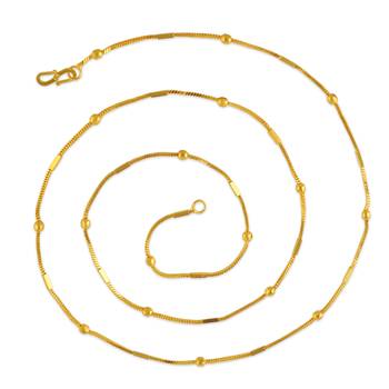 Memoir brass 24kt micron gold thin sober chain men women 3