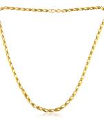 Memoir brass 24kt micron gold flat design  sober chain men women