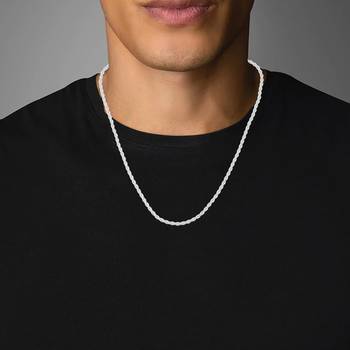 Memoir brass silver plated rope design chain men women 4