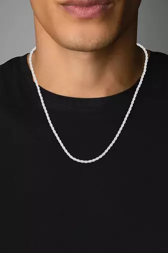 Memoir brass silver plated rope design chain men women
