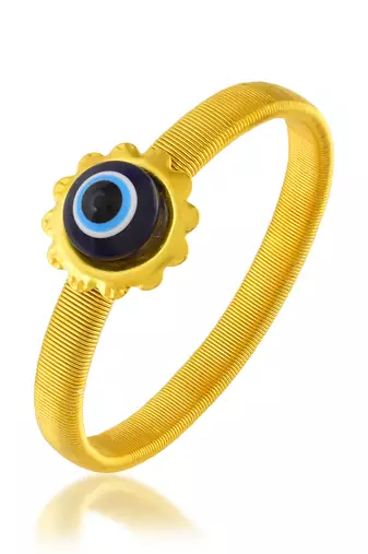 Memoir golden elastic evil eye bracelet for men women