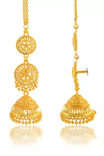 Memoir brass double umbrella traditional jhumki for women