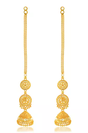 Memoir brass double umbrella traditional jhumki for women