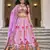 Designer Pink Lehenga Choli with Cut-Dana and Kasab Work