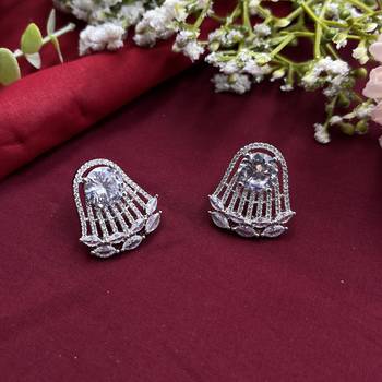 Ad cubic zirconia crystal studs | monalisa stone indian jewelry 2