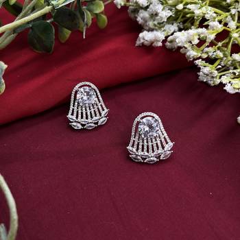 Ad cubic zirconia crystal studs | monalisa stone indian jewelry 5