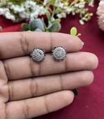Stud earrings - round cz stud earrings - gift boxed