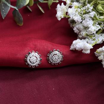 Stud earrings - round cz stud earrings - gift boxed 4