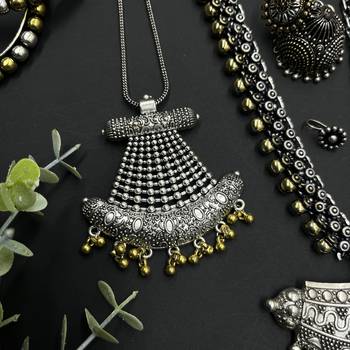 Indian handmade oxidized dual tone jewelry combo set of 6 2