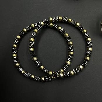 Indian oxidized dual tone handmade bridal jewelry combo set 4