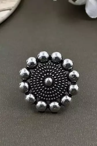 Oxidized indian silver jewelry set - navaratri, eid , diwali festive jewellery