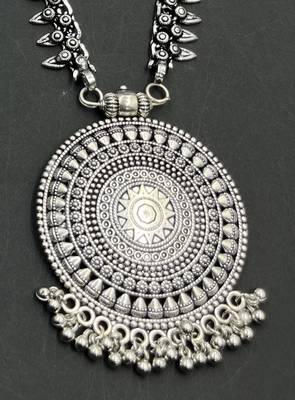 Oxidized indian silver jewelry set - navaratri, eid , diwali festive jewellery 2