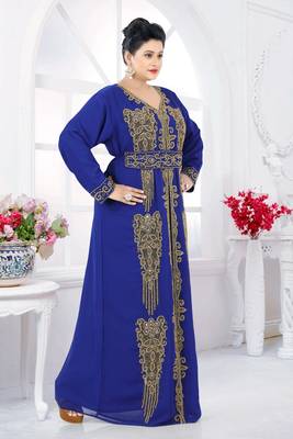 Dubai Moroccan Kaftan Arabic Abaya Maxi Hand Beaded Caftan Farasha Floor Length Party Wear Wedding Gown 3