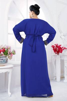Dubai Moroccan Kaftan Arabic Abaya Maxi Hand Beaded Caftan Farasha Floor Length Party Wear Wedding Gown 4