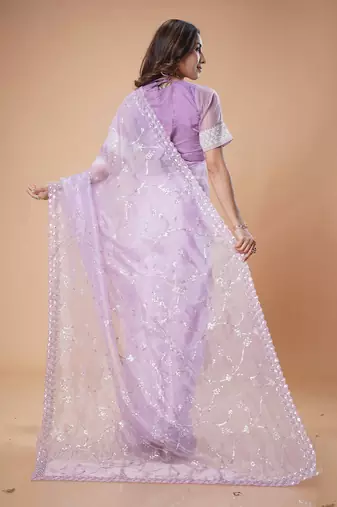 Purple elegant saree