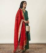 The Sindoori Sikka Booti Silk Chanderi Dupatta