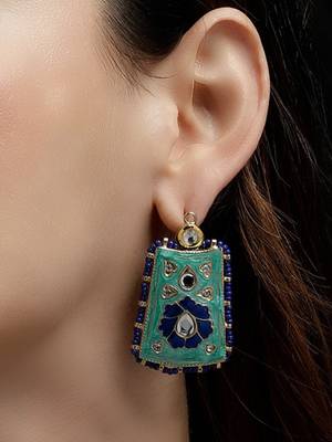 Neelkanth glow drop earring 1
