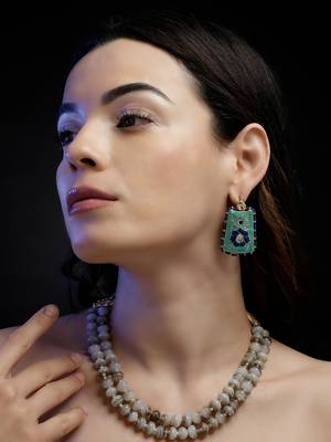 Neelkanth glow drop earring 5