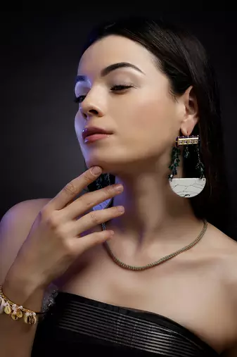 Sabz-e-bahaar drop earring