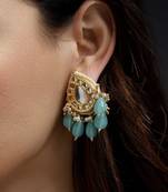Aab-e-neel drop earring