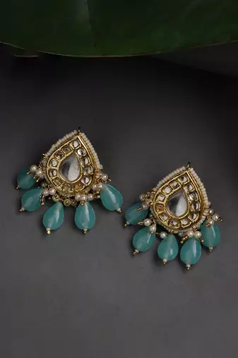 Aab-e-neel drop earring
