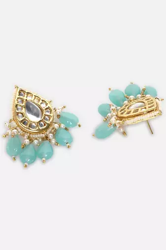 Aab-e-neel drop earring