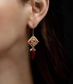 Rang-e-anar drop earring