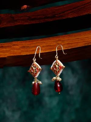 Rang-e-anar drop earring 2