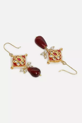 Rang-e-anar drop earring