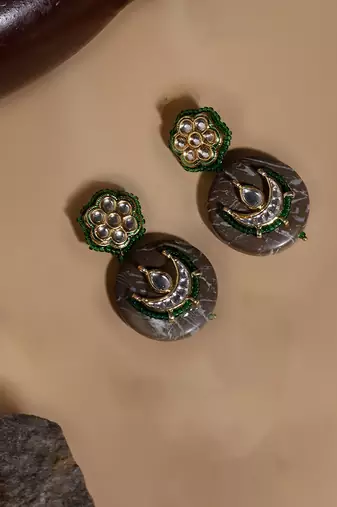 Zamurd zameen drop earring