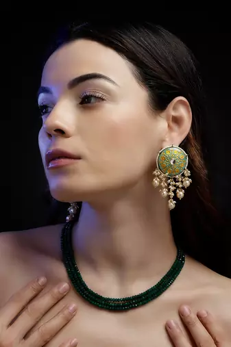 Gul-e-sabz drop earring