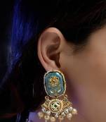 Sapphire mist drop earring