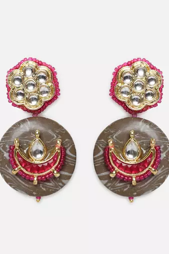 Khaak rang drop earring