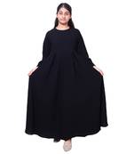 Kids umbrella cut abaya- black