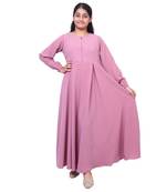 Kids umbrella cut abaya- baby pink
