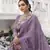 Dark-Purple Color Embroidery Designer Saree