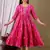 Pink cotton printed gown