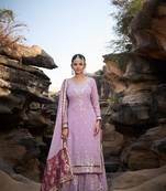 Designer foux gorgette ready to wear sharara suit for eid