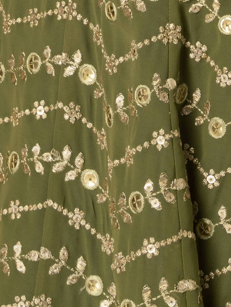 Green Georgette Sequins Work Lehenga Choli for Women