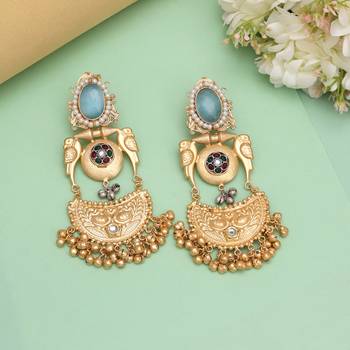Sky blue color amrapali earrings 1