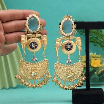 Sky blue color amrapali earrings 2