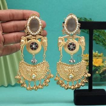 Grey color amrapali earrings 2