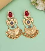 Maroon color amrapali earrings