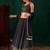 blue sequins zari georgette lehenga set choli with dupatta