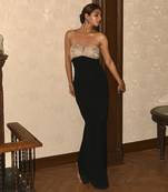 Black and cream gown
