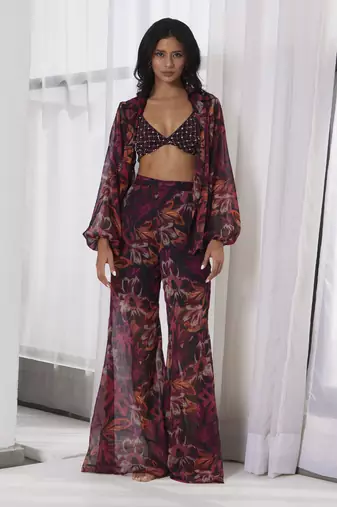 Printed coord with embellished bralette