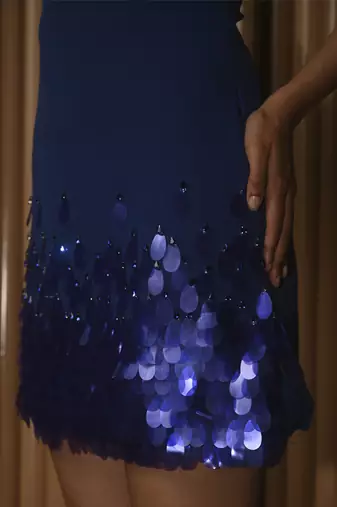 Aqua blue mini dress