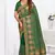 Designer bottle green heavy zari embroidery work silk saree