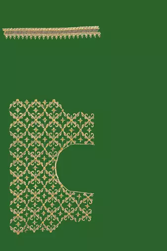 Designer bottle green heavy zari embroidery work silk saree